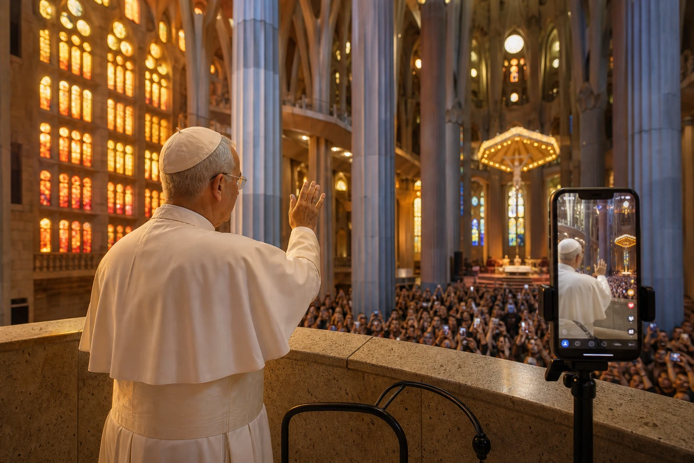 TikTok livestreamed Pope Leo XIV at Sagrada Família - here's why