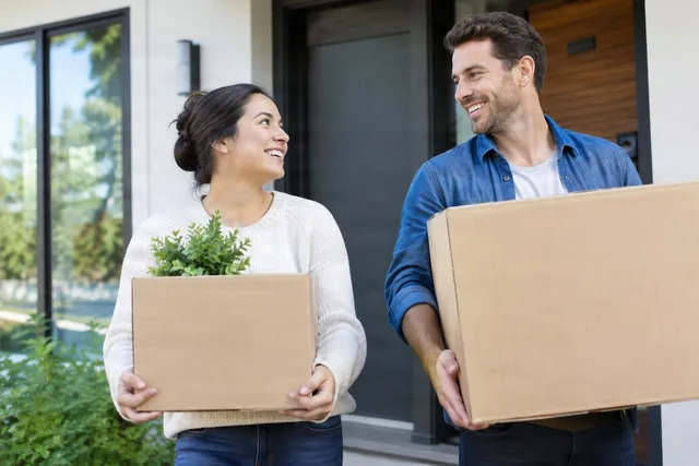 Couple Moving Into New Home