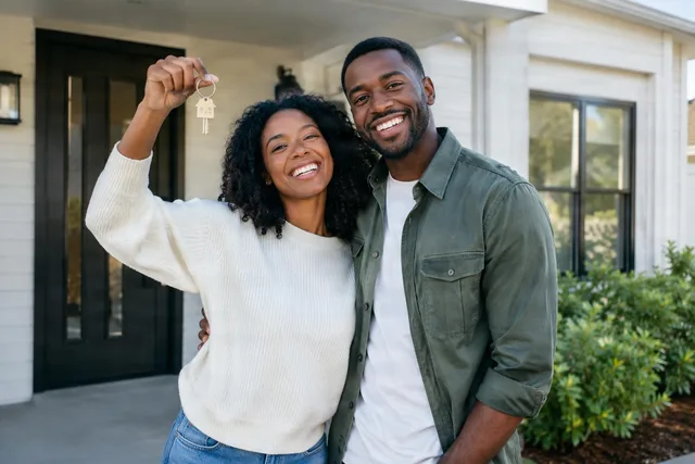 Couple Holding New House Keys
