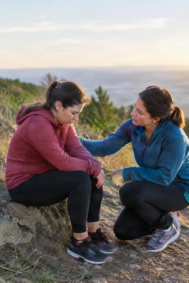 Outdoor Supportive Conversation