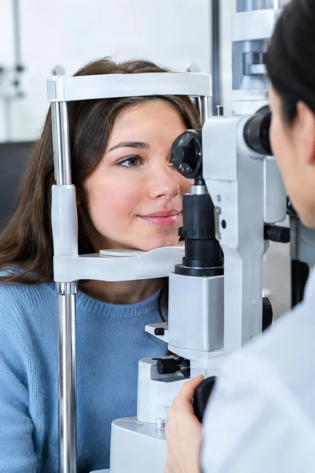 Patient at Eye Exam