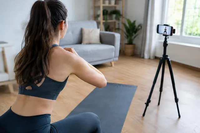 Filming Fitness Content (20 images)