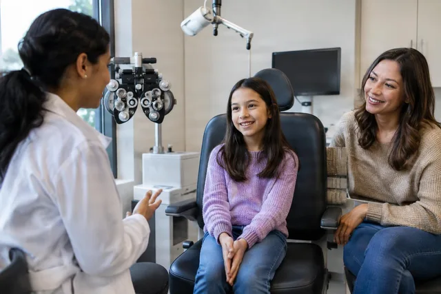 Child Eye Exam With Parent