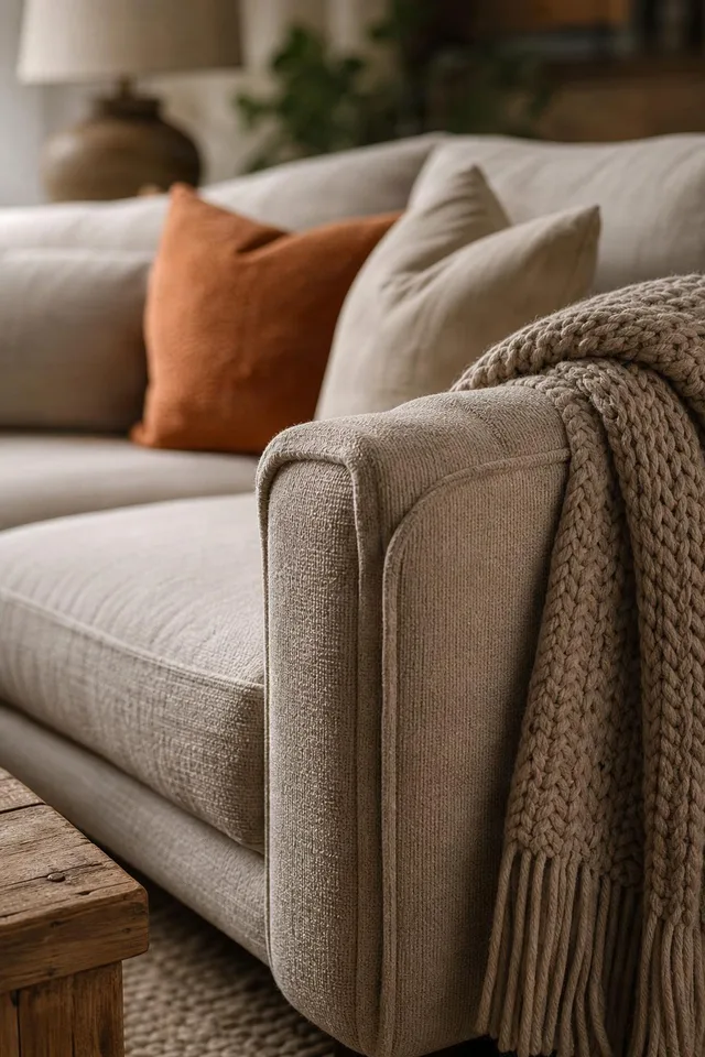 Cozy Sofa Fabric Detail