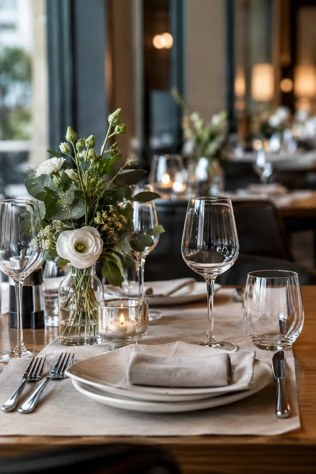 Elegant Restaurant Table Setting