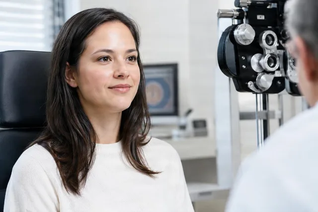 Patient During Eye Exam