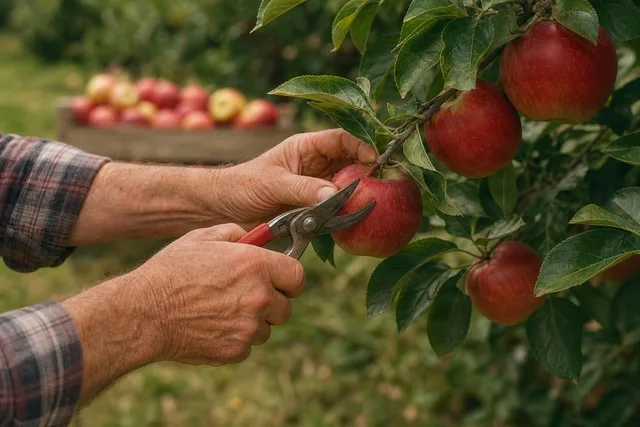 Pruning Shears Harvesting Apples