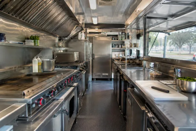 Clean Food Truck Kitchen Interior