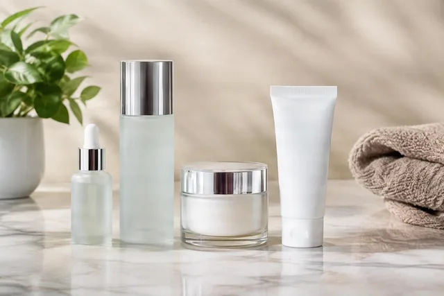 Minimal Skincare Set on Marble