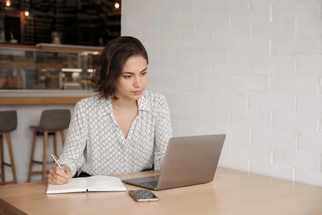 Remote Work Study in Cafe