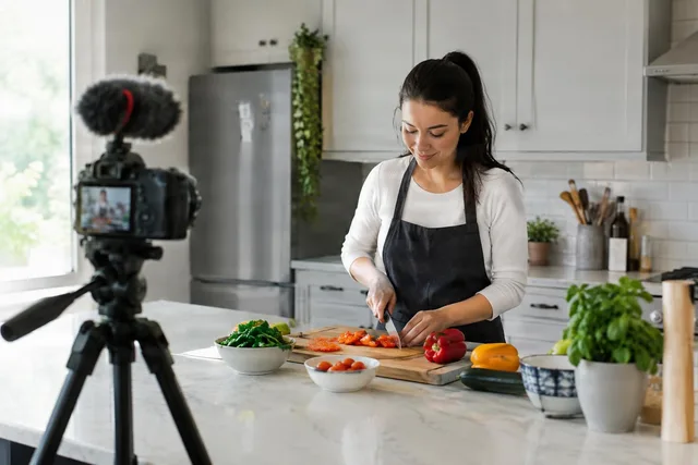 Cooking Creator Filming Prep Shot