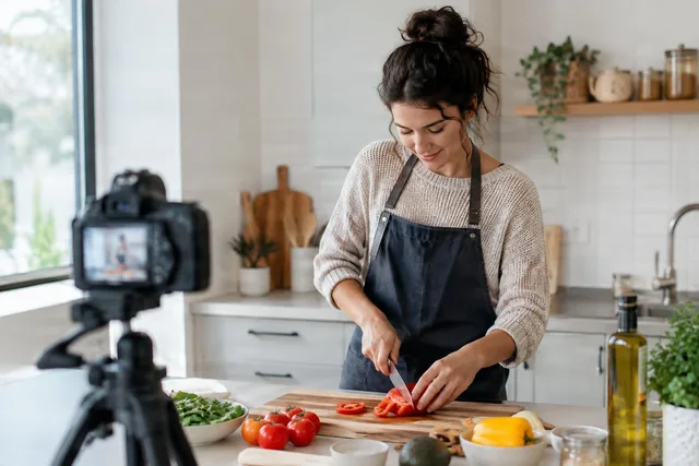 Filming Cooking Prep at Home
