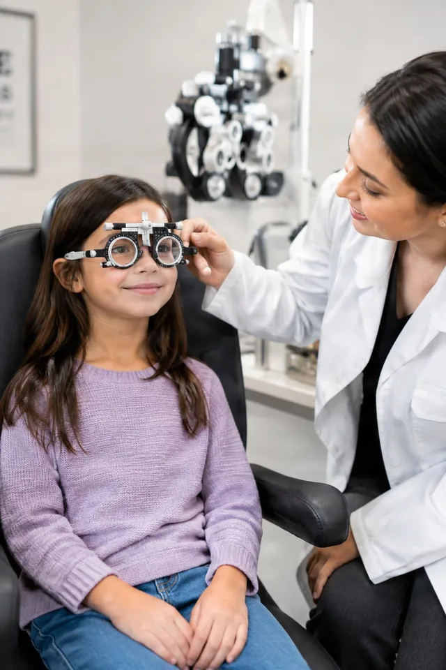 Child Eye Exam at Optometrist
