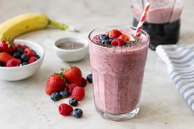 Berry Smoothie in Glass