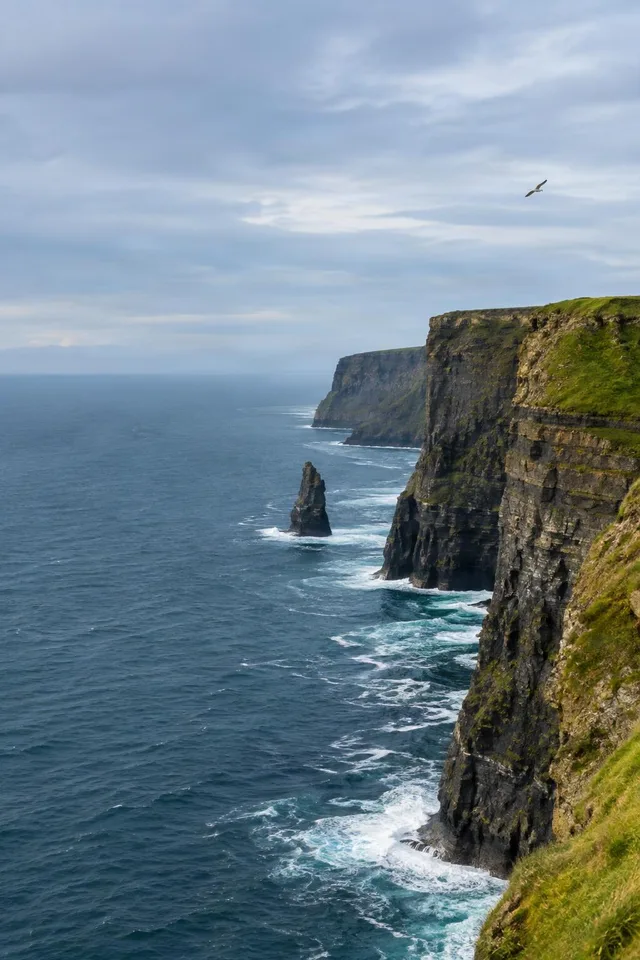 Dramatic Sea Cliffs With Copy Space