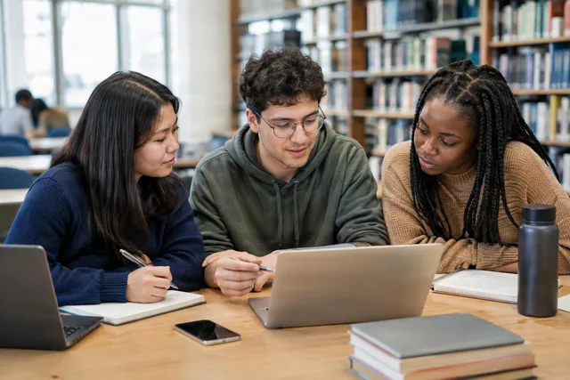 Students Reviewing Study Progress