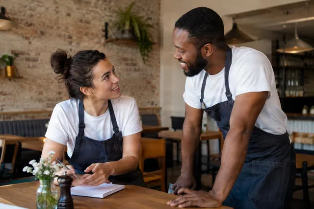 Restaurant Staff Planning Together