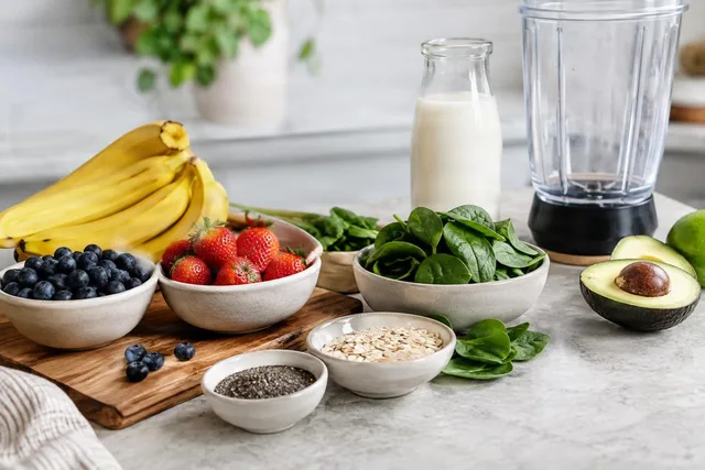 Smoothie Ingredients on Kitchen Counter