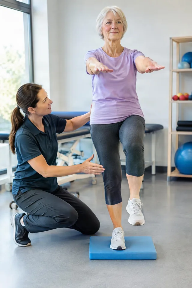 Senior Balance Training in Physio Clinic
