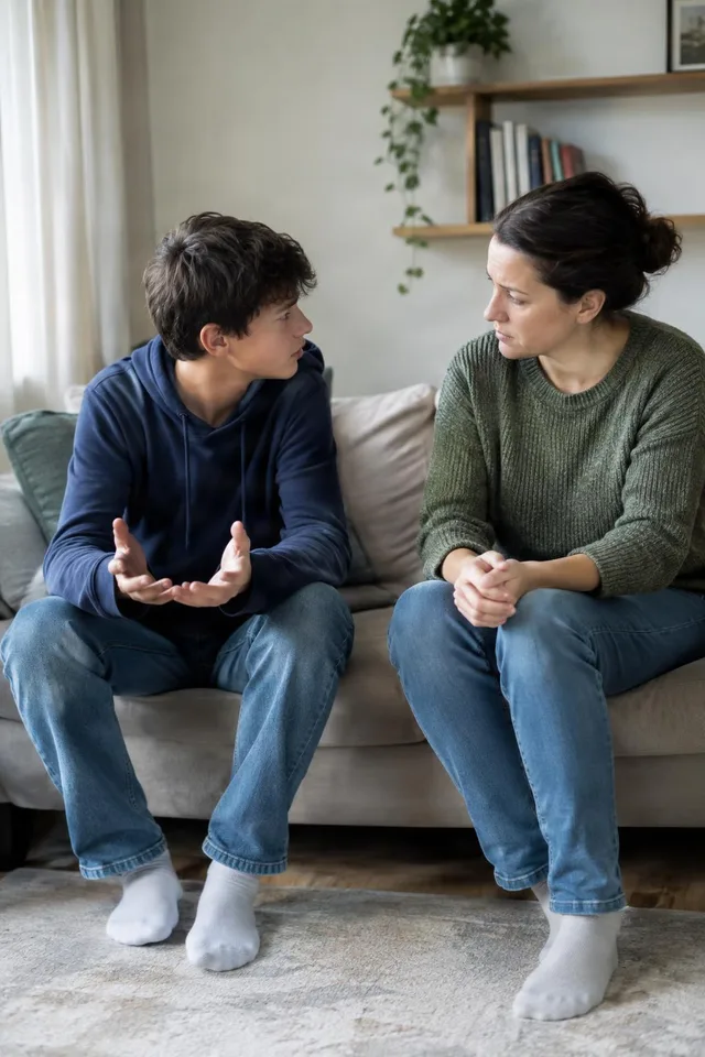 Mother and Teen Talk It Out