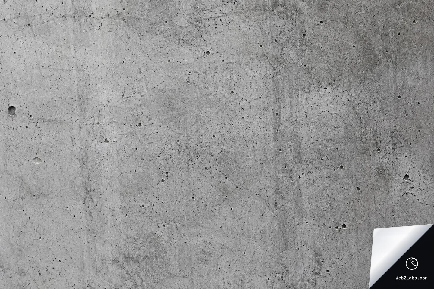 Front-facing view of a gray concrete wall texture with small pores, speckles, and faint vertical streaks.