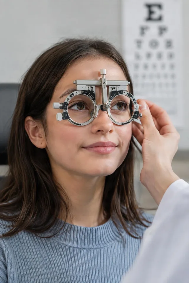 Optometry Exam Close-Up Portrait