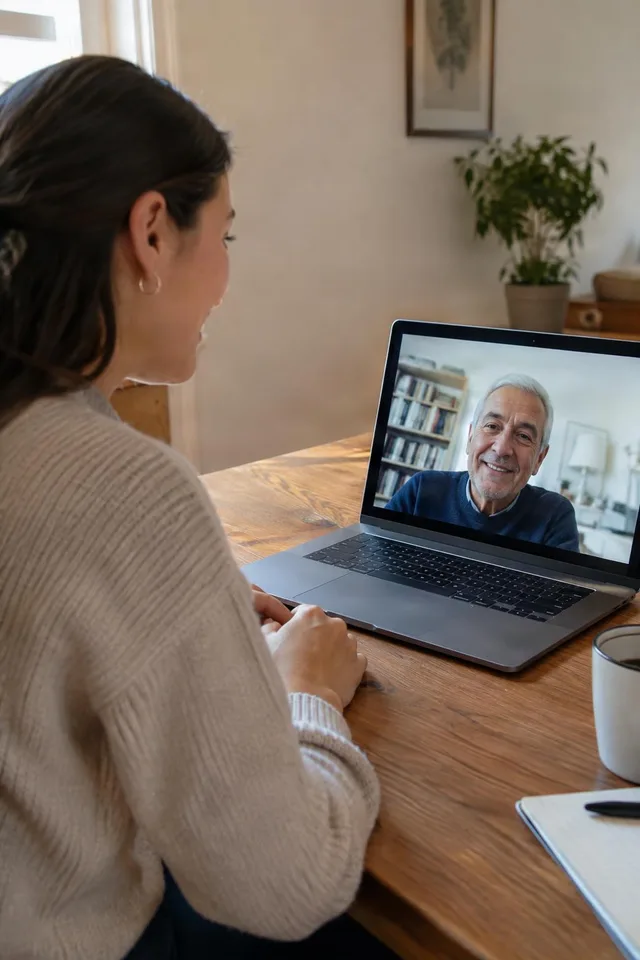 Video Call With Older Relative