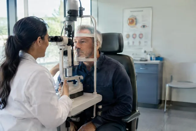 Optometrist Slit Lamp Eye Exam