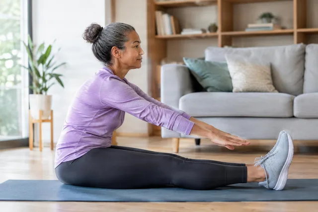 Side View Seated Hamstring Stretch