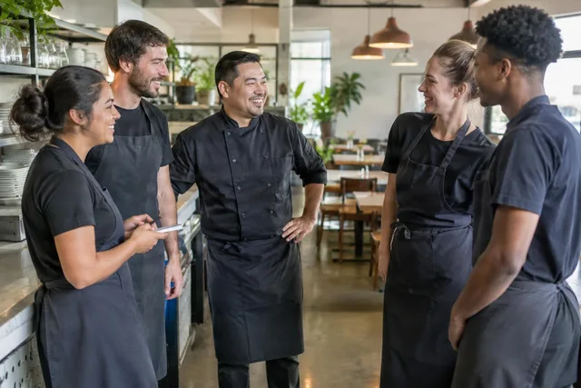 Restaurant Staff Team Huddle