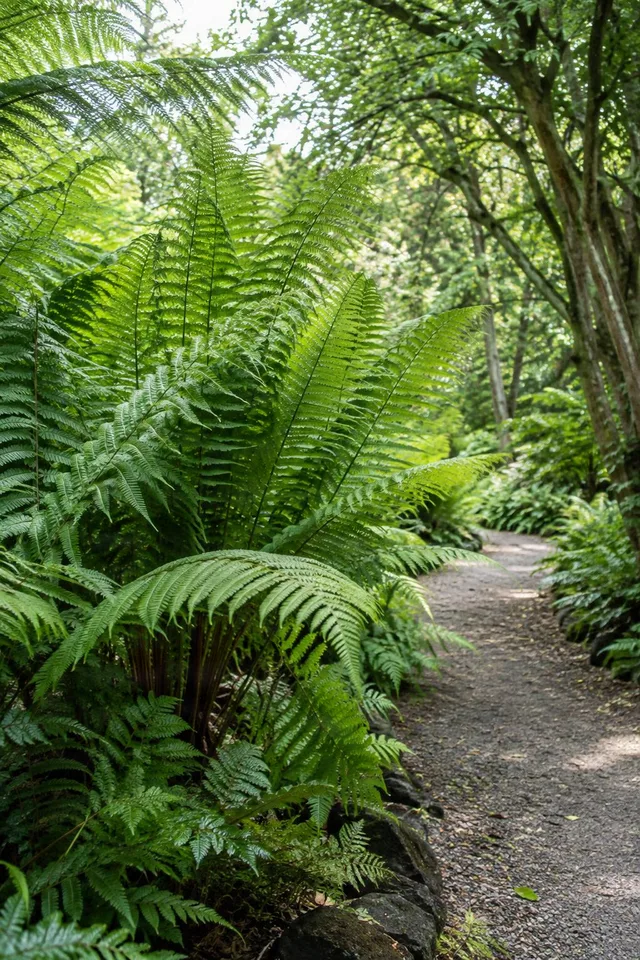 Fern-Lined Garden Path