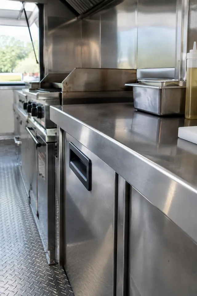 Stainless Food Truck Prep Counter