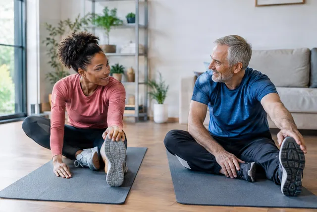 Partner Stretching at Home