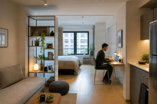 Modern Small Studio With Work Desk