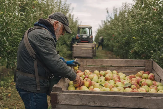 Apple Orchard Harvest Sorting