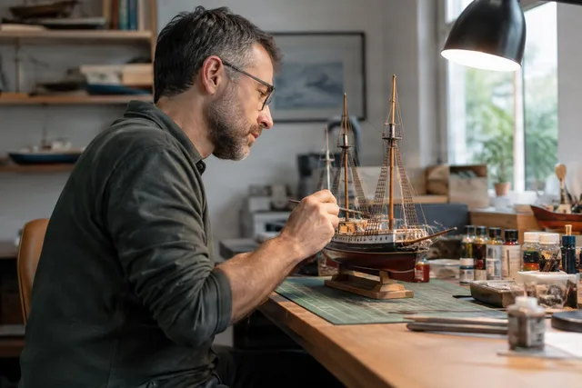 Model Ship Builder at Workbench