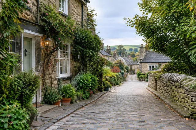Cozy Cobblestone Village Lane