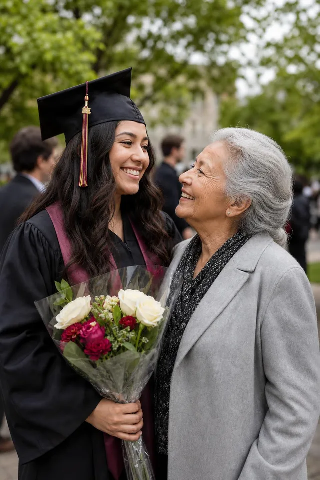 Graduate With Proud Grandmother