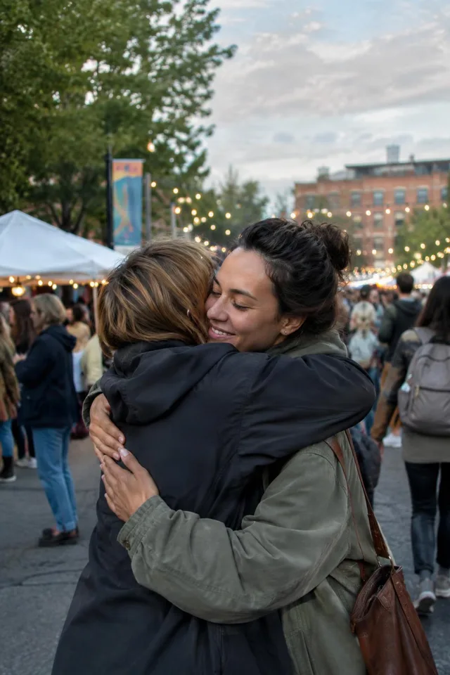 Hug at Outdoor Street Festival