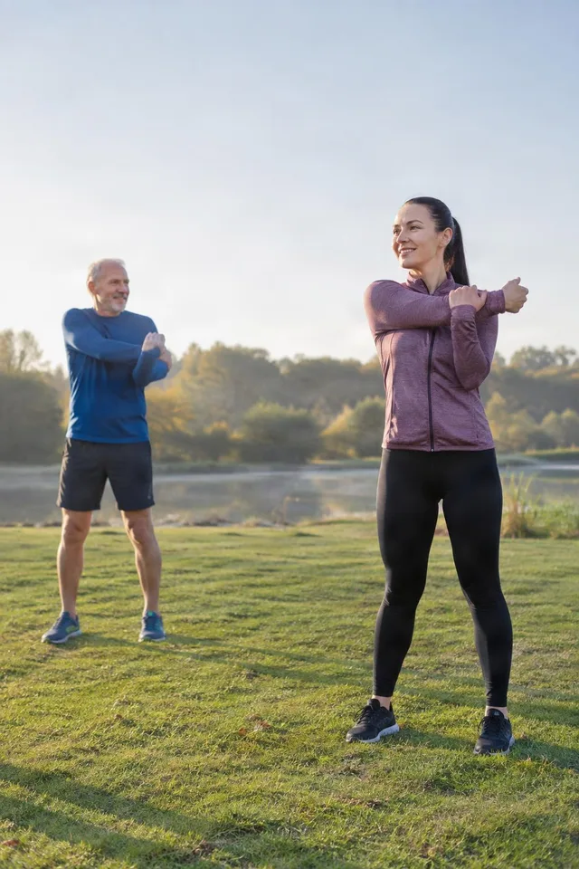 Outdoor Morning Shoulder Stretch