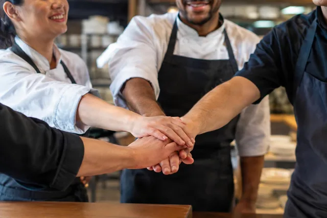 Restaurant Team Hands In