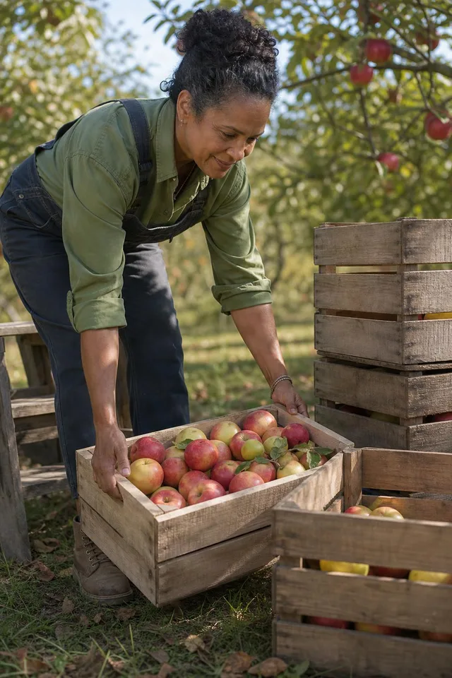 Packing Away Apple Crates