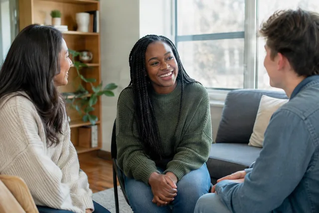 Friends Sharing Encouragement Indoors