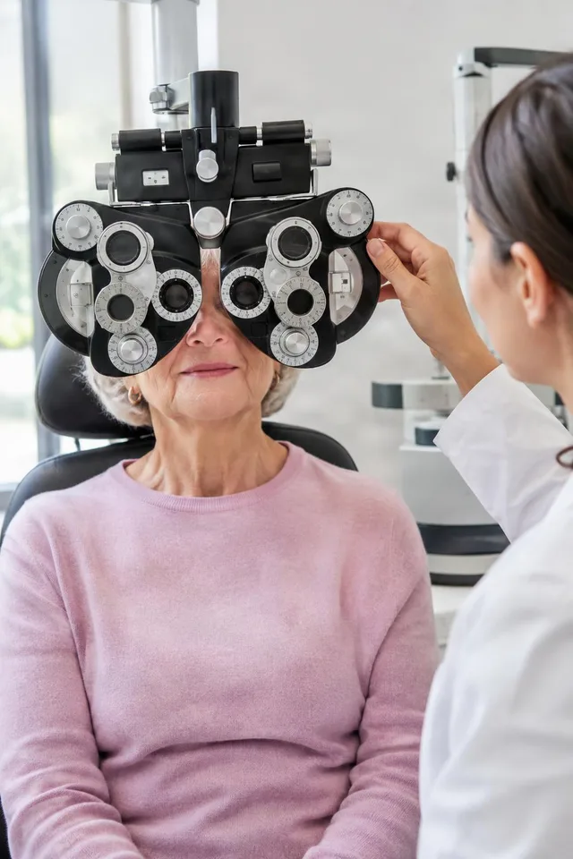 Senior Woman Eye Exam