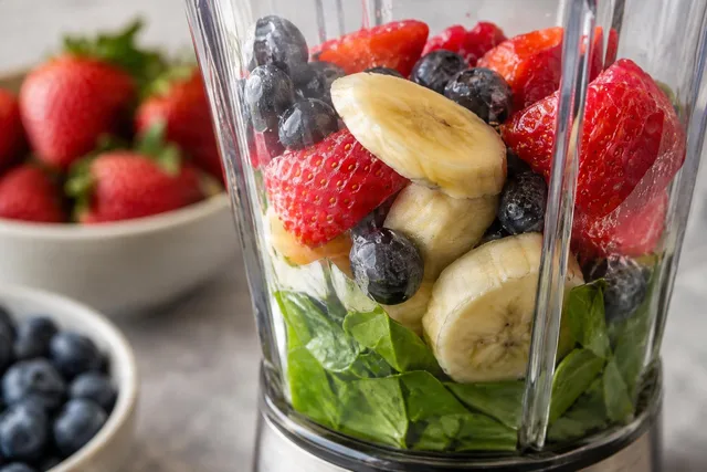 Fresh Fruit Smoothie Blender Close-Up