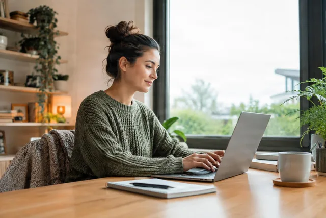 Remote Work by Bright Window