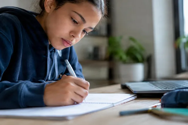 Focused Student Writing Notes