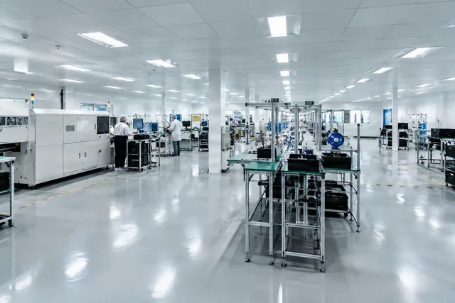 Cleanroom Manufacturing Floor Wide Shot