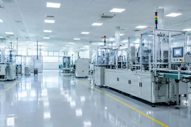 Empty Clean Manufacturing Line Interior