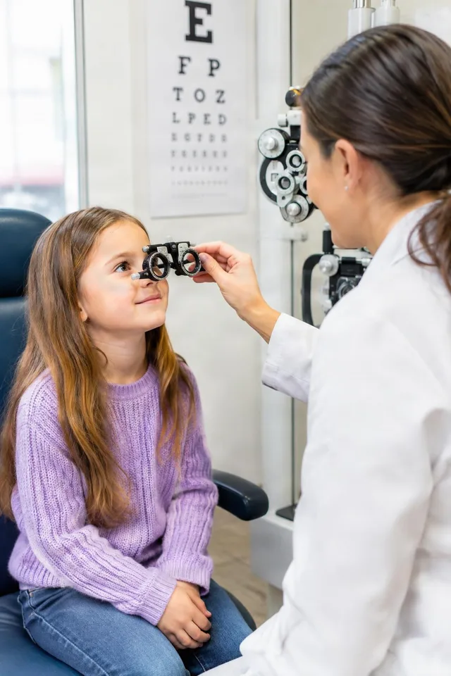 Pediatric Eye Exam Fitting